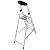 KRAUSE SAFETY drabina aluminiowa 5 stopni z PÓŁKĄ